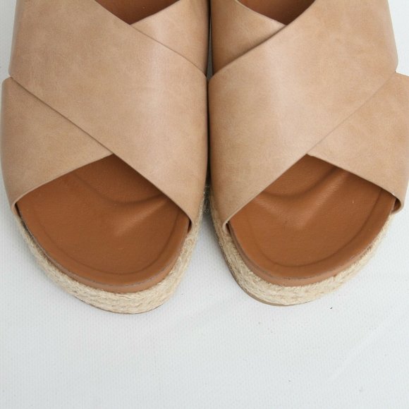 X2B Crisscross Platform Espadrilles Slide Sandal 9 - Picture 9 of 12